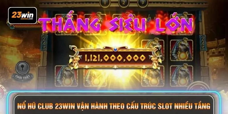 Nổ hũ Club 23WIN vận hành theo cấu trúc slot nhiều tầng